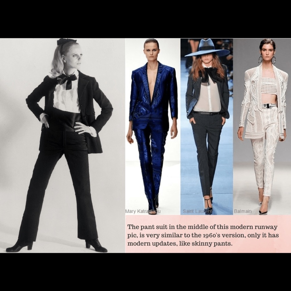 The tuxedo pantsuit 1960’s -2019